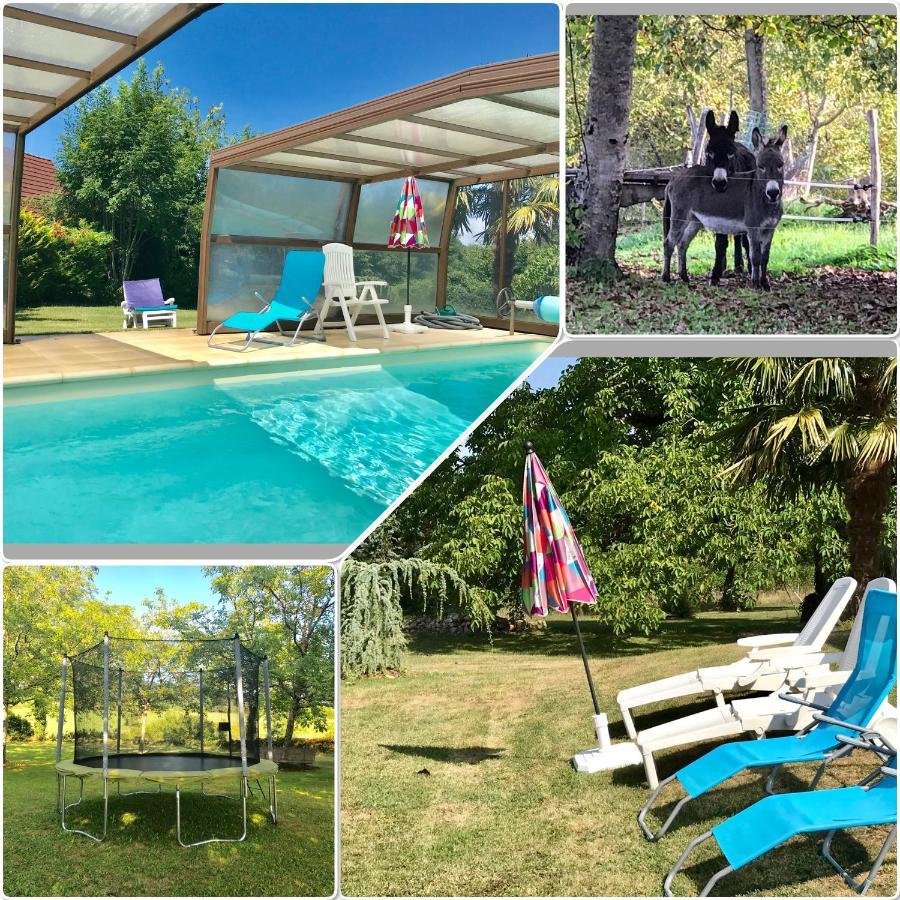 Maison De Charme Piscine Couverte Chauffee Mayrinhac-Lentour Bagian luar foto